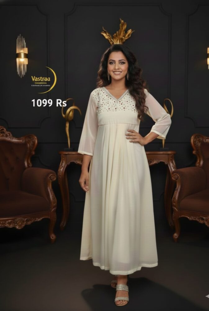 Georgette Hand worked kurthi