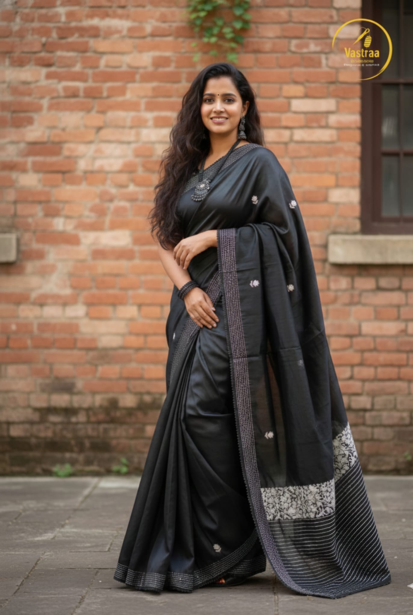 kantha work saree..