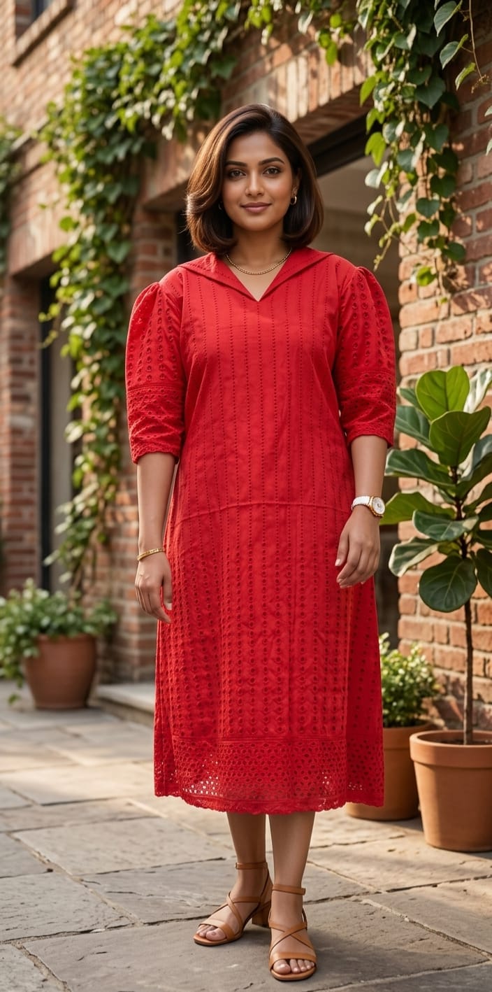 RED COLOUR FROCK