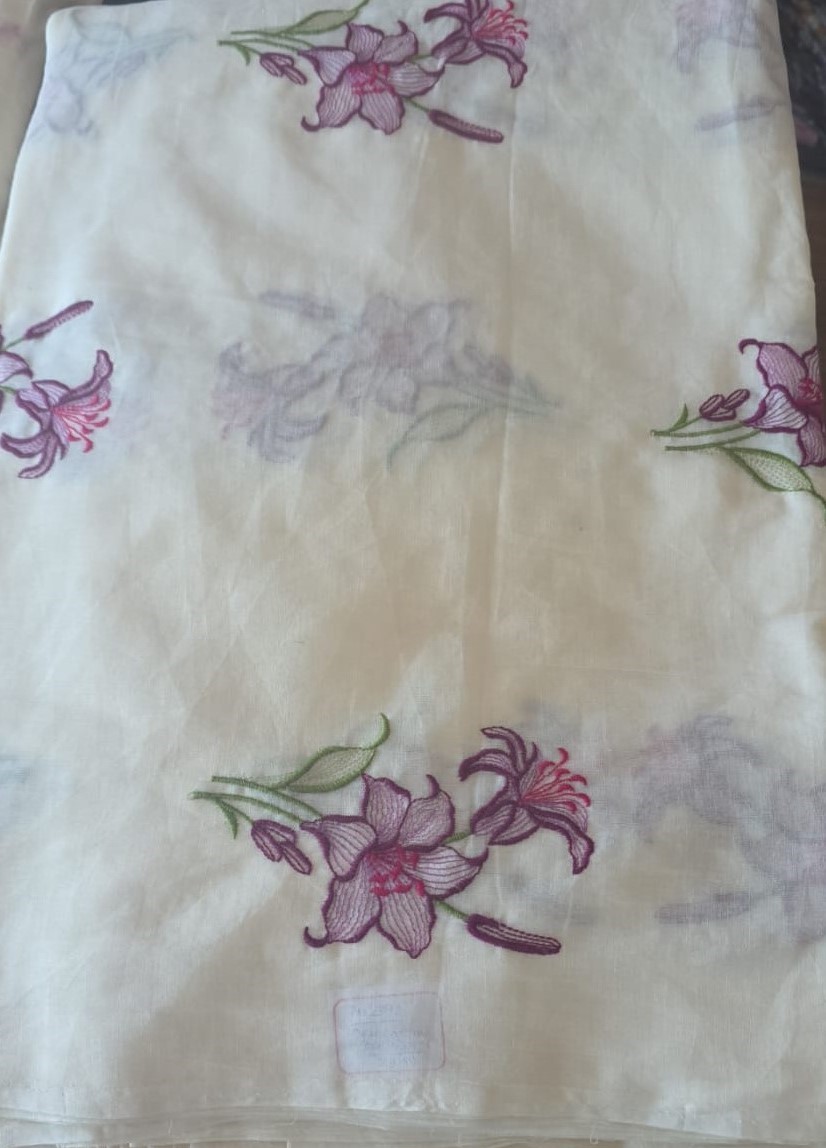 Embroidered mal Cotton Running Material
