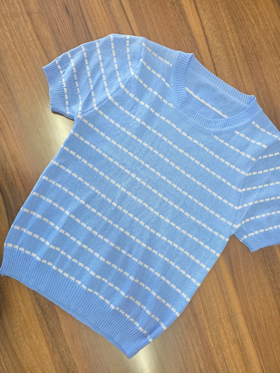 Girls Short-Sleeved Knit Top