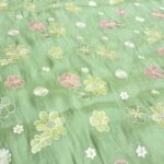 Embroidered Mul Chanderi Fabric