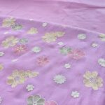 Embroidered Mul Chanderi Fabric