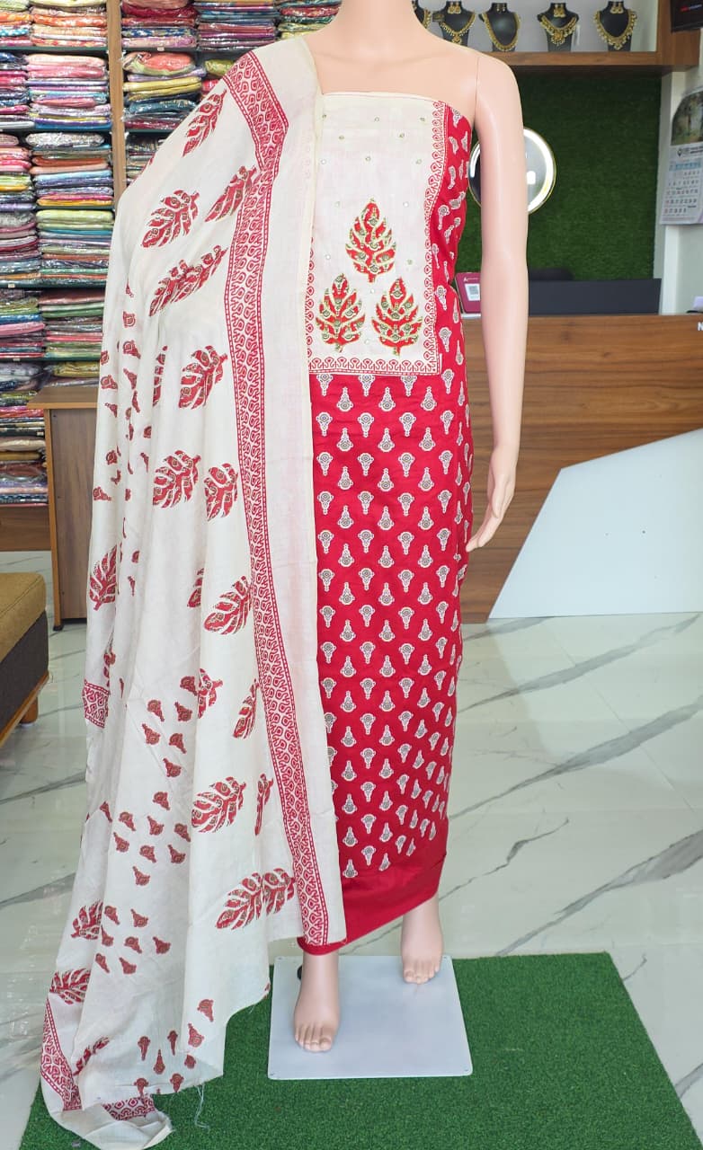 Unstitched Cotton Salwar Suit