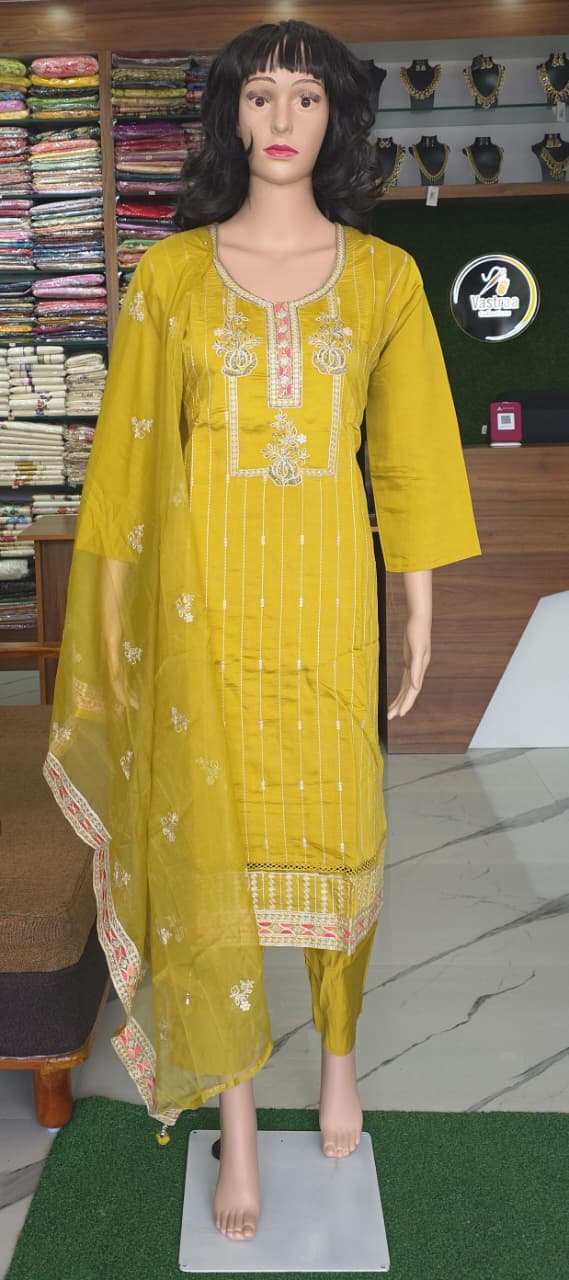 BUY DARK MUSTARD YELLOW HALDI   SALWAR SET