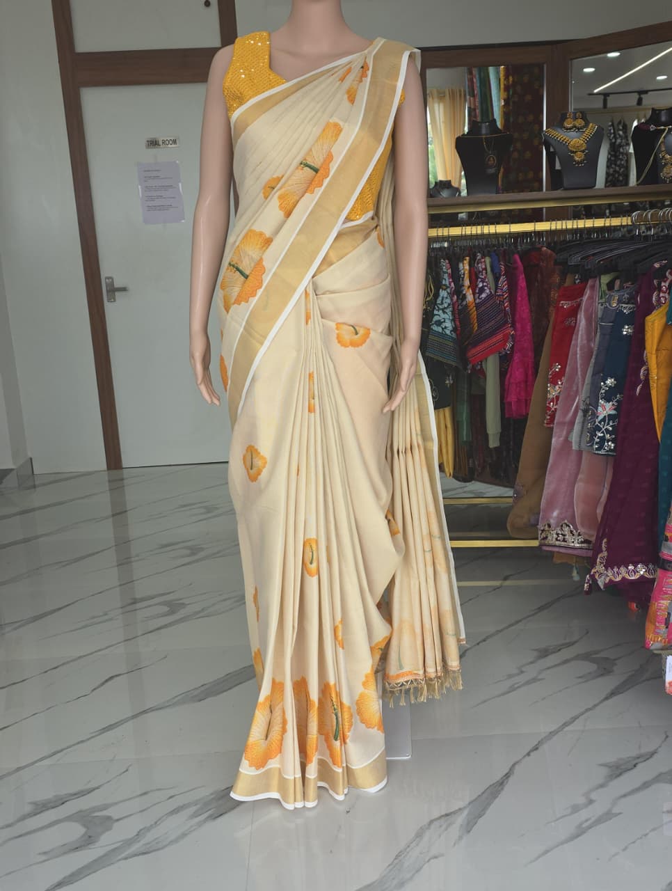 TISSUE DIGITAL PRINTED SAREE