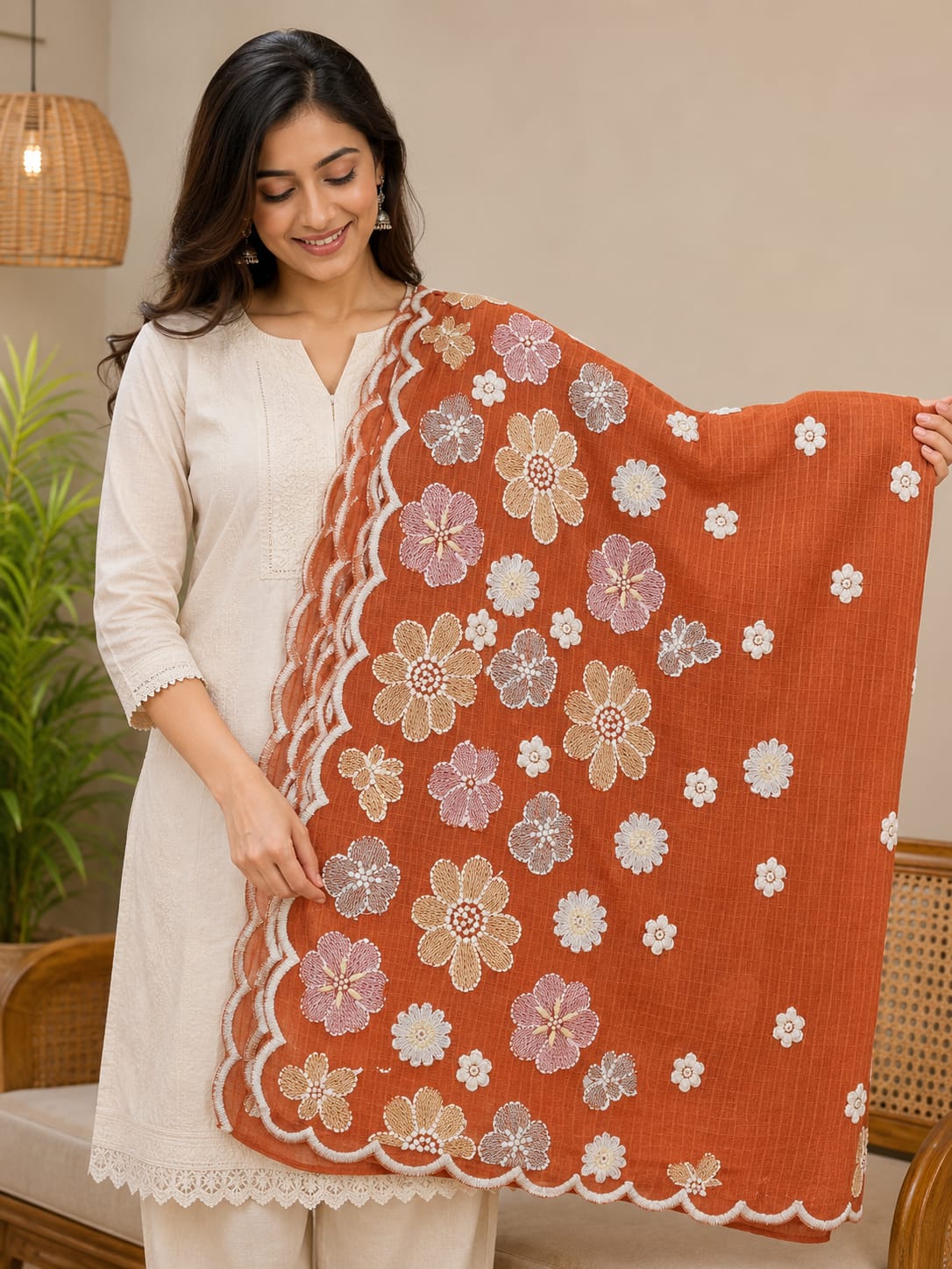 MUL COTTAN EMBRODERY SAREE