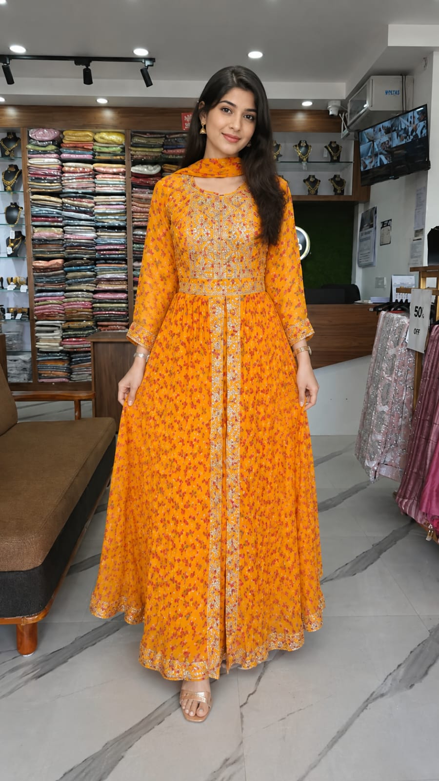 SHARARA PALAZO PANT&SHAWL