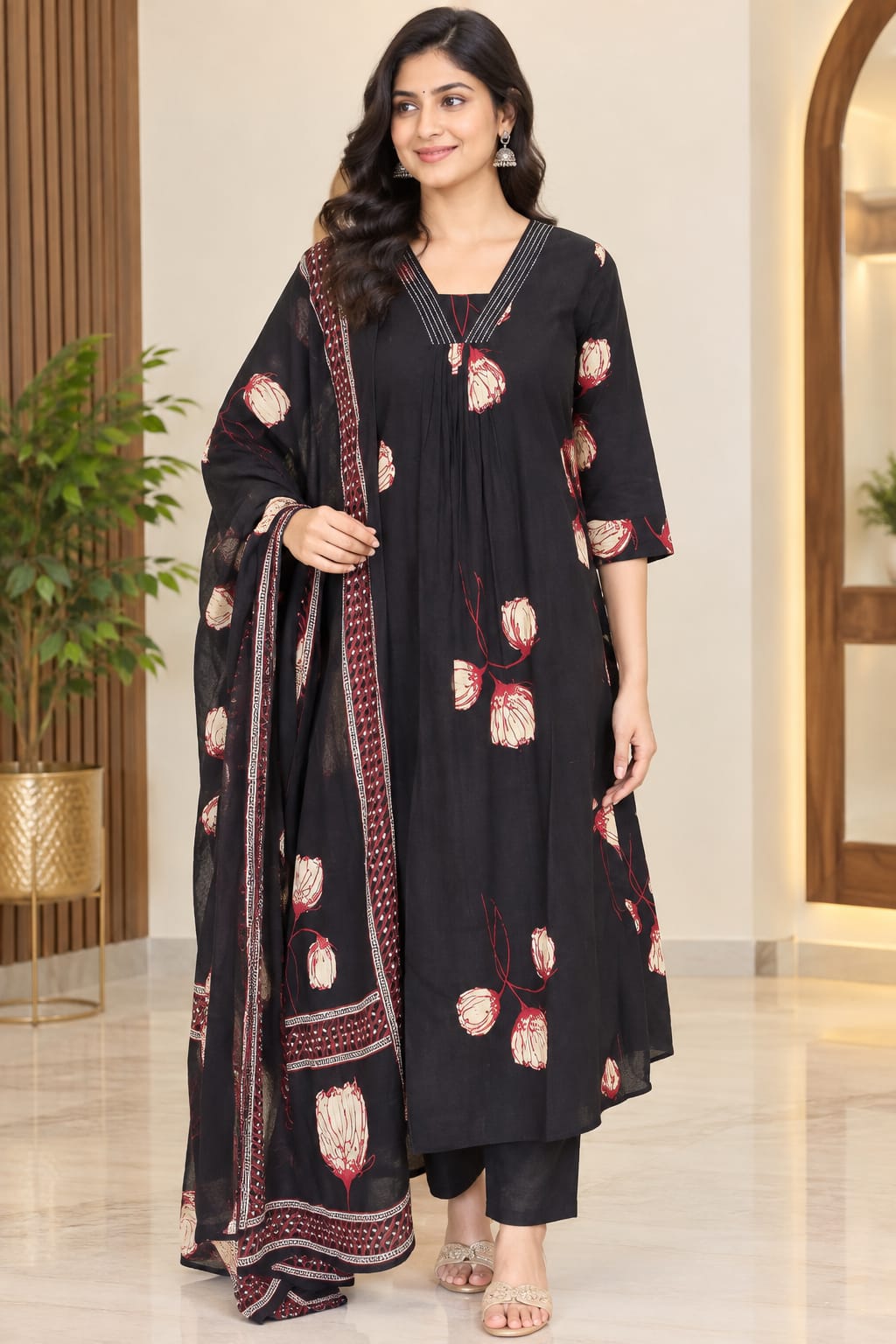 COTTAN 3PICS SALWAR SET