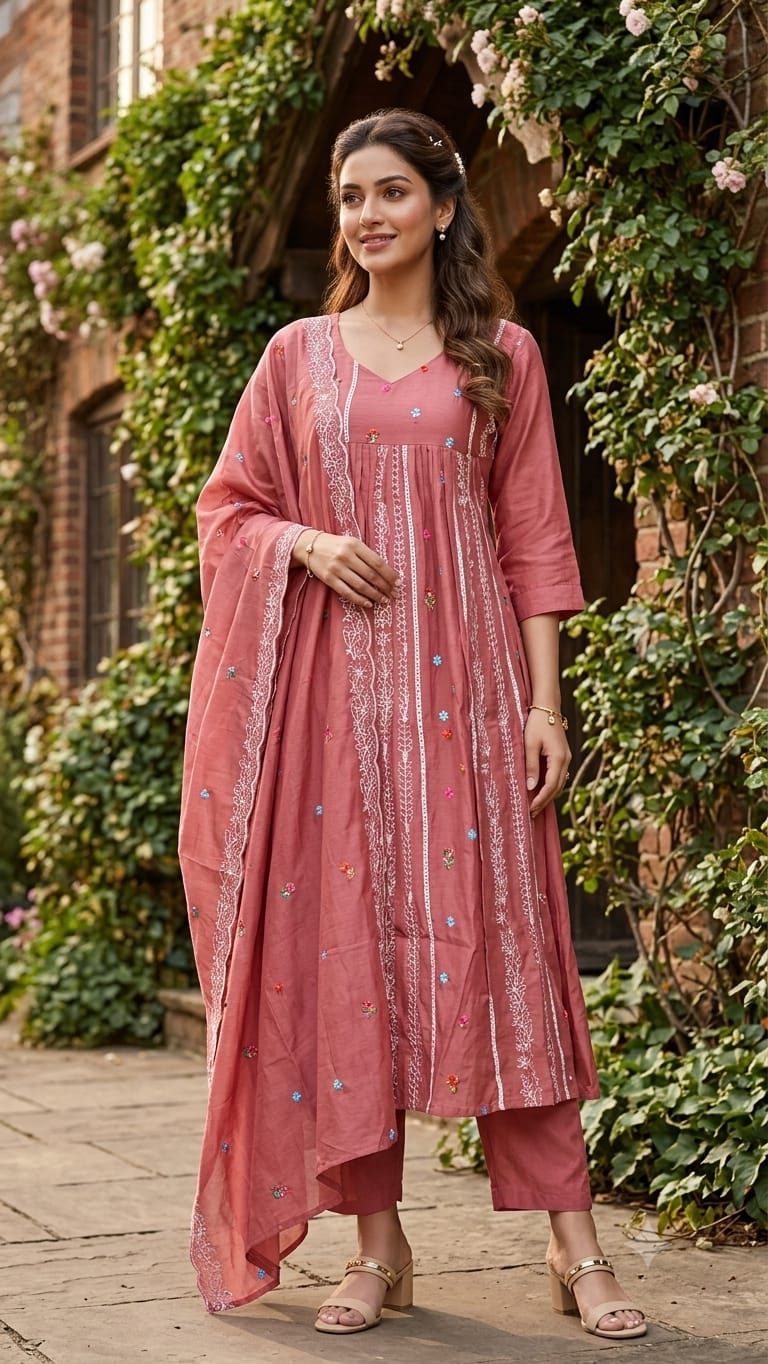 MAL CHANDERI 3 PICS SALWAR SET