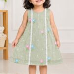 MUL CHANDERI KIDS FROCK