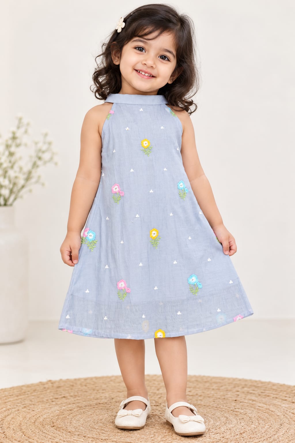 MAL CHANDERI KIDS FROCKS